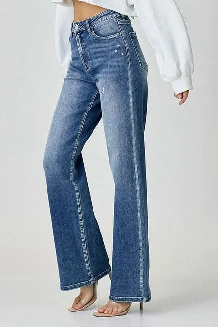 RISEN High Waist Jeans with Pockets - Sleekdenim.com