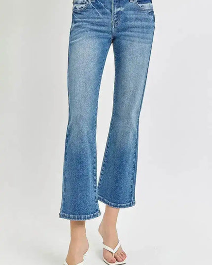 RISEN Low Rise Crop Flare Jeans - Sleekdenim.com