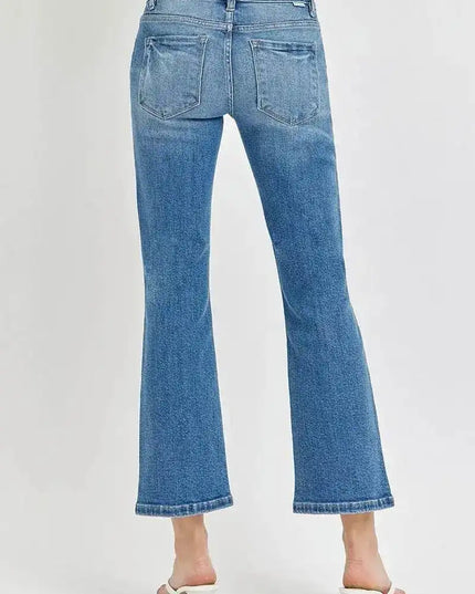 RISEN Low Rise Crop Flare Jeans - Sleekdenim.com