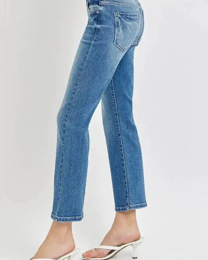 RISEN Low Rise Crop Flare Jeans - Sleekdenim.com