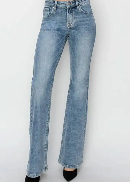 RISEN Mid Rise Bootcut Jeans - Sleekdenim.com