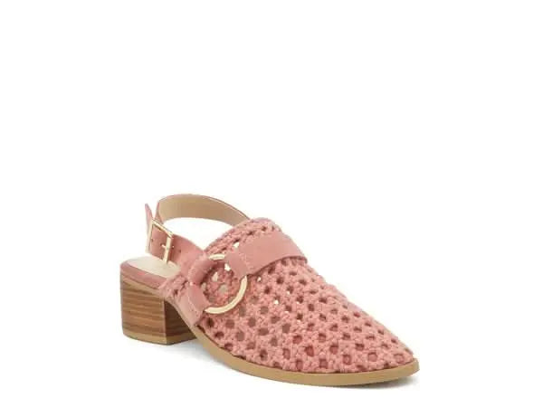 ROSALIE BLUSH BLOCK HEELED SANDAL - Sleekdenim.com