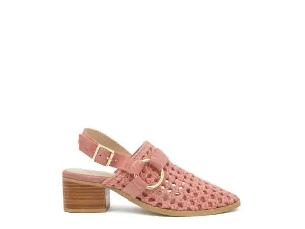 ROSALIE BLUSH BLOCK HEELED SANDAL - Sleekdenim.com