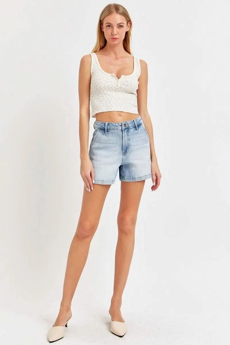 Risen Full Size High Rise Denim Shorts - Sleekdenim.com