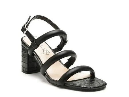 SLATER CROC SLINGBACK BLOCK SANDALS - Sleekdenim.com