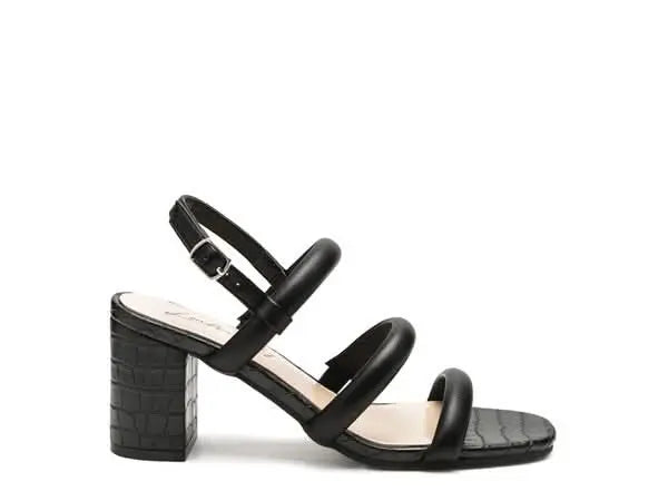 SLATER CROC SLINGBACK BLOCK SANDALS - Sleekdenim.com