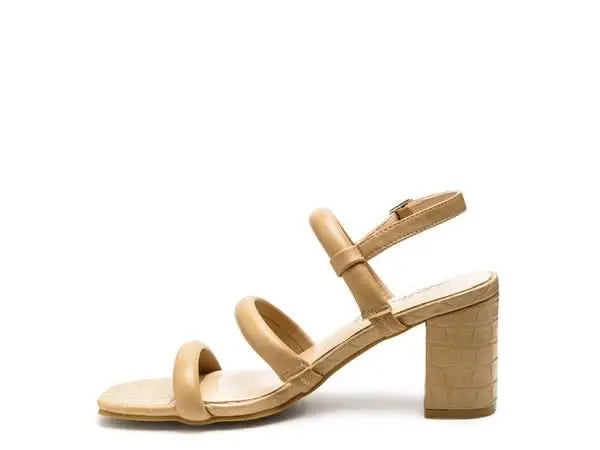 SLATER CROC SLINGBACK BLOCK SANDALS - Sleekdenim.com