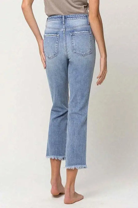 Super High Rise Distressed Relaxed Straight - Sleekdenim.com