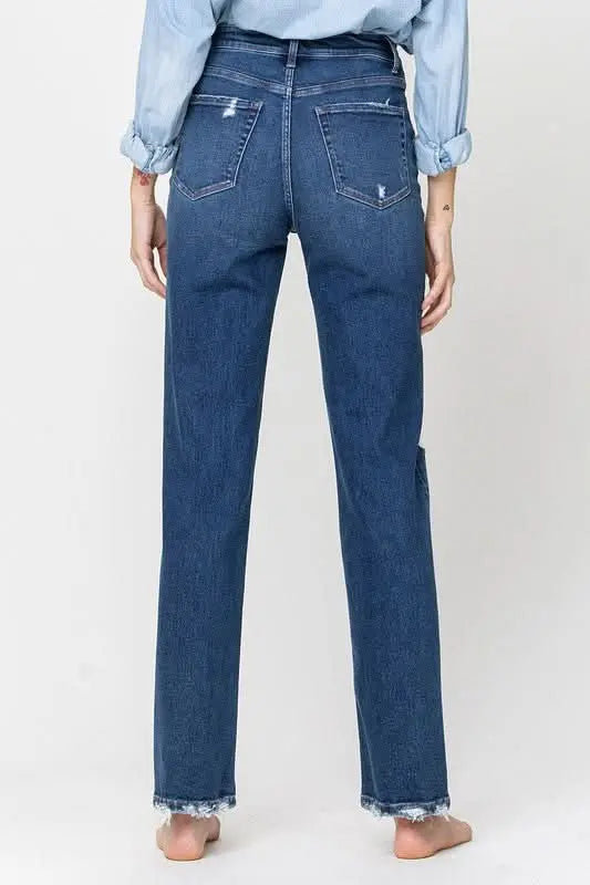 Super High Rise Straight Leg Jeans - Sleekdenim.com