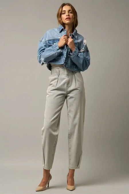 Super High Waist Balloon Jeans - Sleekdenim.com