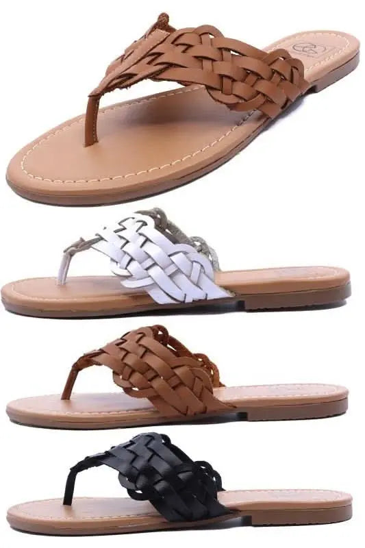 Woven Thong Sandal - Sleekdenim.com