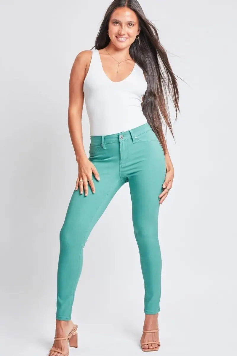 YMI Jeanswear Full Size Hyperstretch Mid - Rise Skinny Pants - Sleekdenim.com