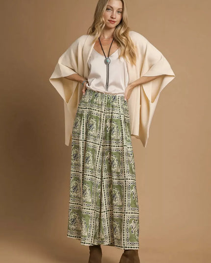 Umgee Bohemian Print Pants with Pockets - Sleekdenim.com