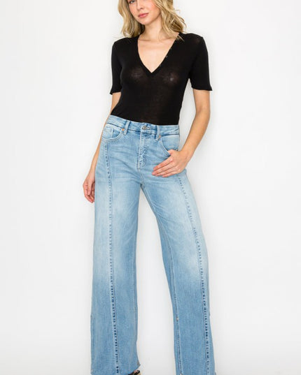 AT2078WDLT INSEAM TRANSFORM WIDE LEG JEANS - Sleekdenim.com