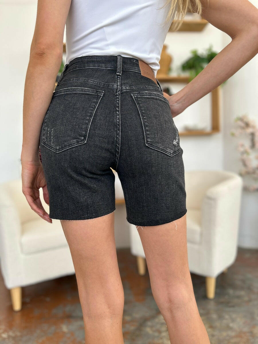 Judy Blue Full Size High Waist Rigid Magic Denim Shorts | Sleekdenim.com