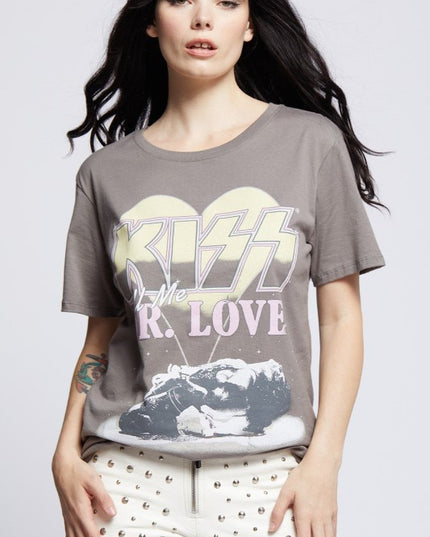 KISS Dr. Love Vintage Graphic Boyfriend Tee - Sleekdenim.com