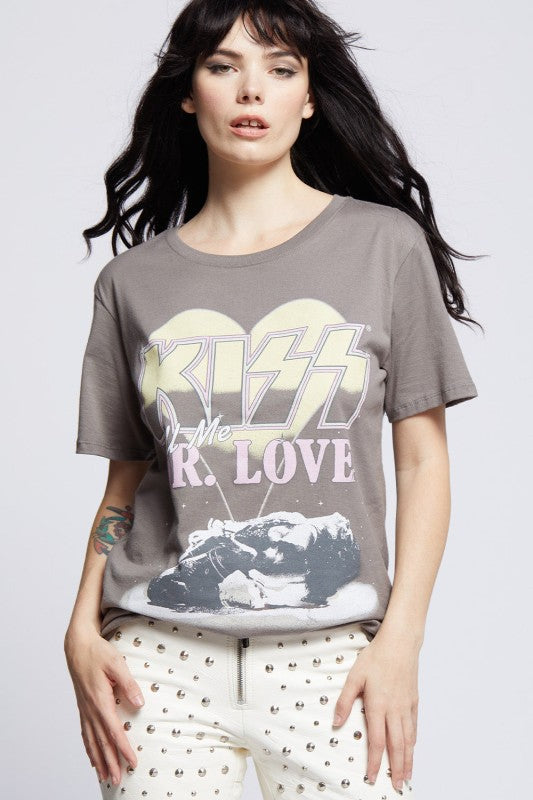 KISS Dr. Love Vintage Graphic Boyfriend Tee - Sleekdenim.com