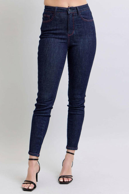 Judy Blue Full Size Heart Shaped Back Pockets Skinny Jeans | Sleekdenim.com