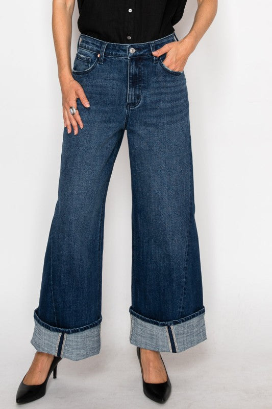 AT2108WDD - High Rise A-Wide Jeans - Sleekdenim.com
