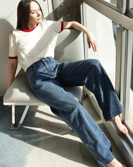 AT2068PZM - RELAXED HIGH RISE PALAZZO JEANS - Sleekdenim.com