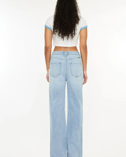 Kancan Distressed High Waist Straight Jeans - Sleekdenim.com