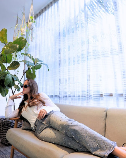 AT2072BTM Jewel Embellished Bootcut Jean - Sleekdenim.com