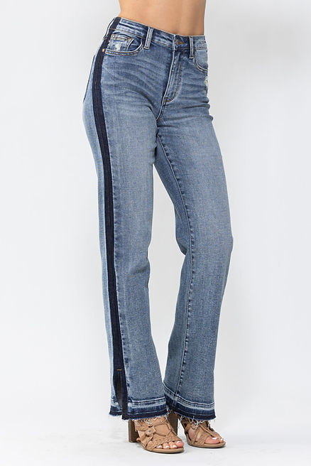 Judy Blue High Rise, Straight Jean with Seam Detailing - JB88641