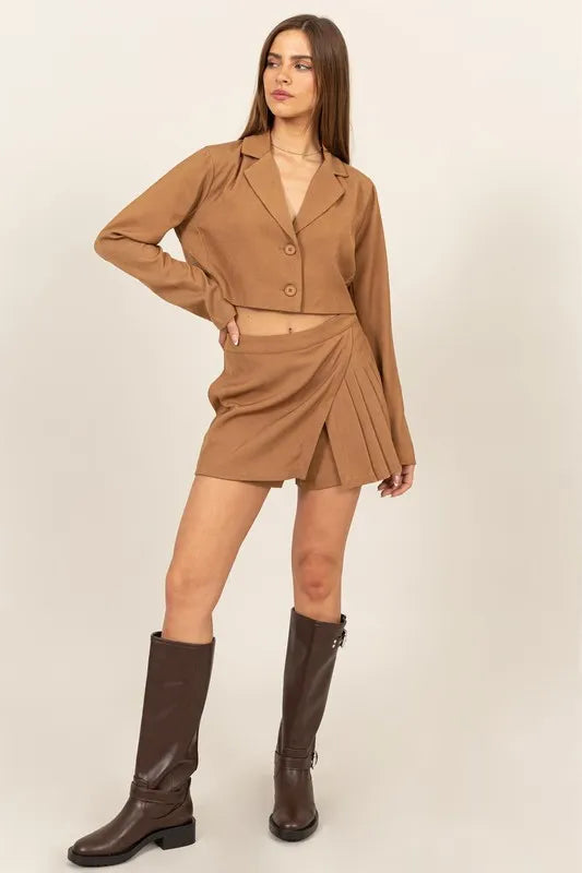 HYFVE Cropped Button-Down Blazer - Sleekdenim.com