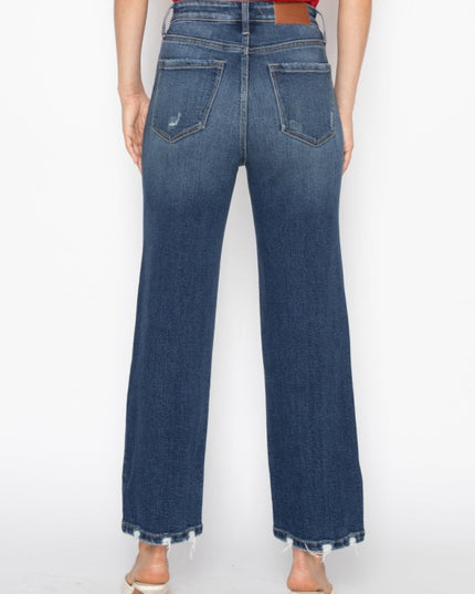 AT1088STDT - TUMMY CONTROL HIGH RISE STRAIGHT JEAN - Sleekdenim.com