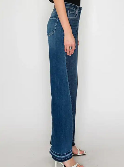 AT2005WDM - HIGH RISE FLARE JEANS - Sleekdenim.com
