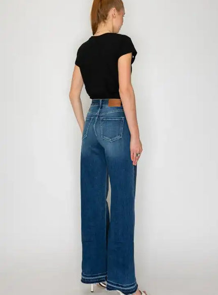 AT2005WDM - HIGH RISE FLARE JEANS - Sleekdenim.com