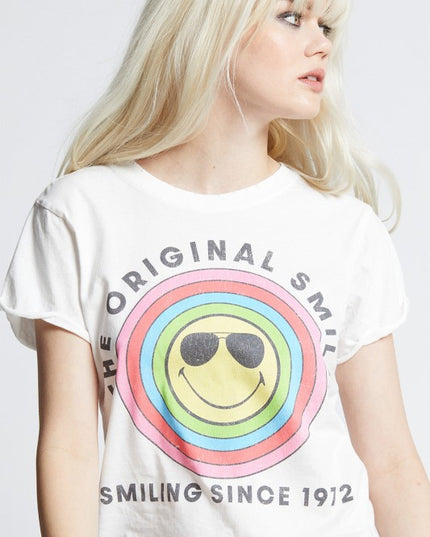 Original Smiley Vintage-Style Fitted Tee - Sleekdenim.com