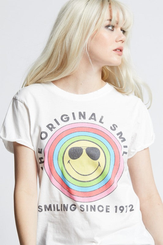 Original Smiley Vintage-Style Fitted Tee - Sleekdenim.com