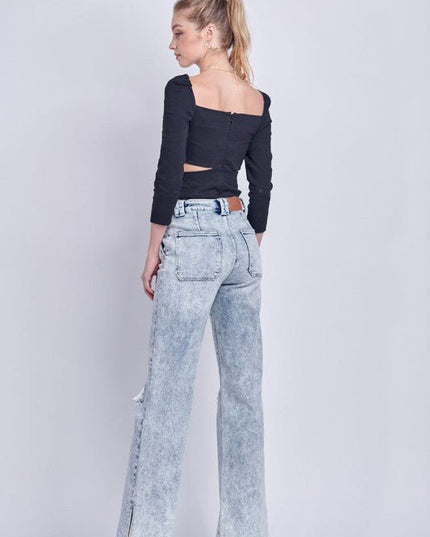 Artemis Vintage AT1013WDL 90's Vintage Stretch Wide Jeans - Sleekdenim.com