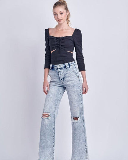 Artemis Vintage AT1013WDL 90's Vintage Stretch Wide Jeans - Sleekdenim.com