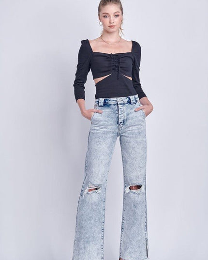 Artemis Vintage AT1013WDL 90's Vintage Stretch Wide Jeans - Sleekdenim.com