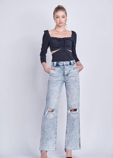 Artemis Vintage AT1013WDL 90's Vintage Stretch Wide Jeans - Sleekdenim.com