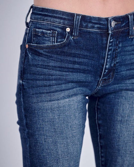 Artemis Vintage AT1044MSKD Mid Rise Full Length Skinny Jeans - Sleekdenim.com