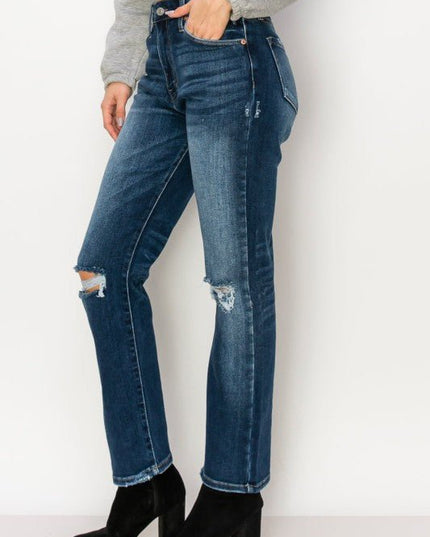 Artemis Vintage AT1087STD HIGH RISE STRETCH STRAIGHT JEANS - Sleekdenim.com