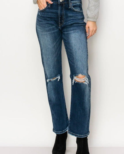 Artemis Vintage AT1087STD HIGH RISE STRETCH STRAIGHT JEANS - Sleekdenim.com