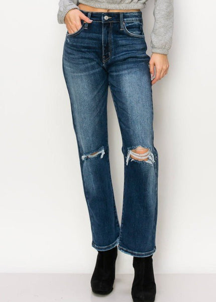 Artemis Vintage AT1087STD HIGH RISE STRETCH STRAIGHT JEANS - Sleekdenim.com
