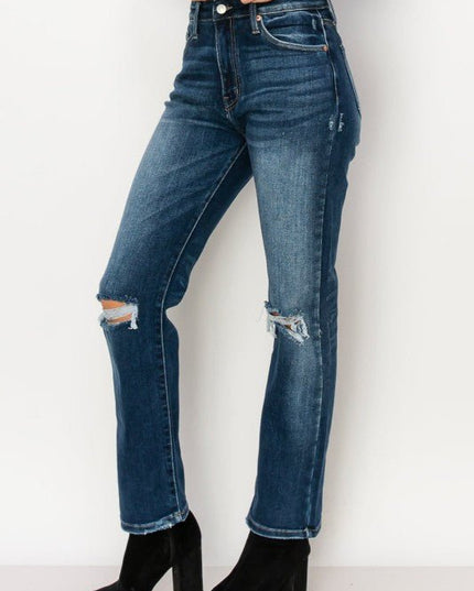 Artemis Vintage AT1087STD HIGH RISE STRETCH STRAIGHT JEANS - Sleekdenim.com