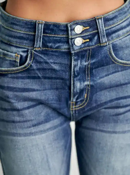 Artemis Vintage AT1090SKM High Rise Double Waist Band Ankle Skinny - Sleekdenim.com