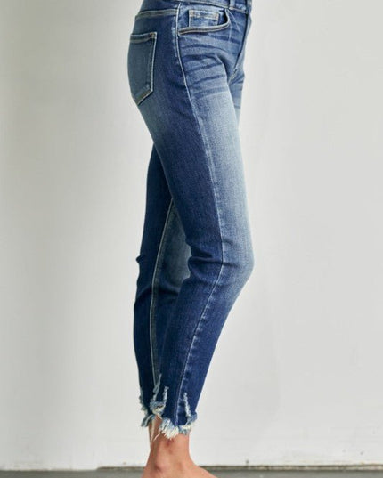 Artemis Vintage AT1090SKM High Rise Double Waist Band Ankle Skinny - Sleekdenim.com