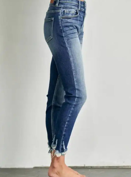 Artemis Vintage AT1090SKM High Rise Double Waist Band Ankle Skinny - Sleekdenim.com