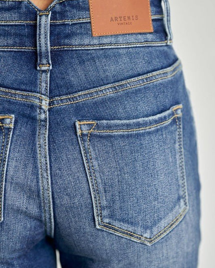 Artemis Vintage AT1090SKM High Rise Double Waist Band Ankle Skinny - Sleekdenim.com