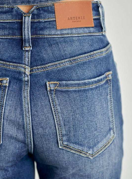 Artemis Vintage AT1090SKM High Rise Double Waist Band Ankle Skinny - Sleekdenim.com