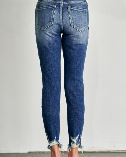 Artemis Vintage AT1090SKM High Rise Double Waist Band Ankle Skinny - Sleekdenim.com