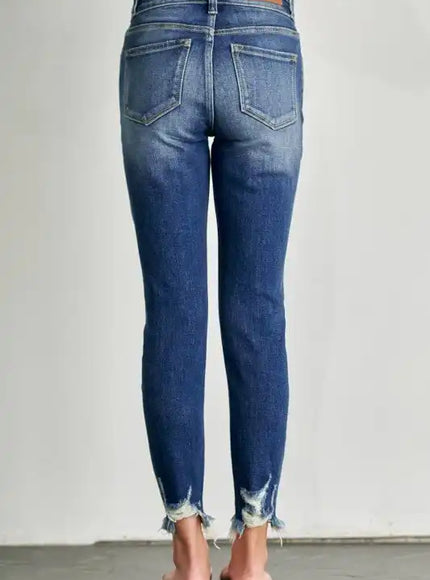 Artemis Vintage AT1090SKM High Rise Double Waist Band Ankle Skinny - Sleekdenim.com
