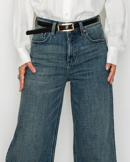 Artemis Vintage AT2061WDMT TUMMY CONTROL HIGH RISE CUFFED WIDE LEG - Sleekdenim.com